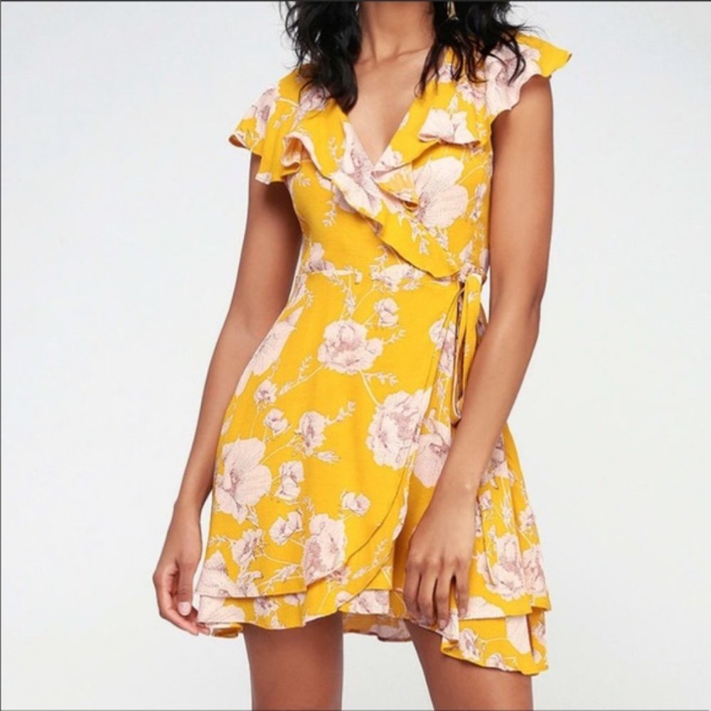 Yellow Free People Mini Dress
